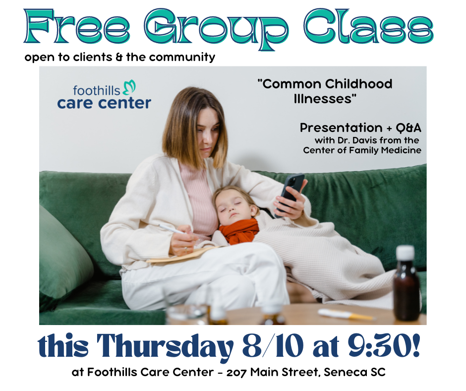 Common Childhood Illnesses next Thursday at 930! (1)